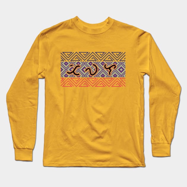 Baybayin word Tiwala (trust) Long Sleeve T-Shirt by Pirma Pinas